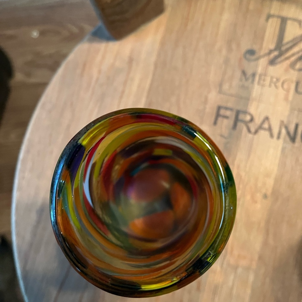 Vibrant Multicolor Mexican Glass. Set of 2 beautiful fairy lamp - Picture 3 of 8